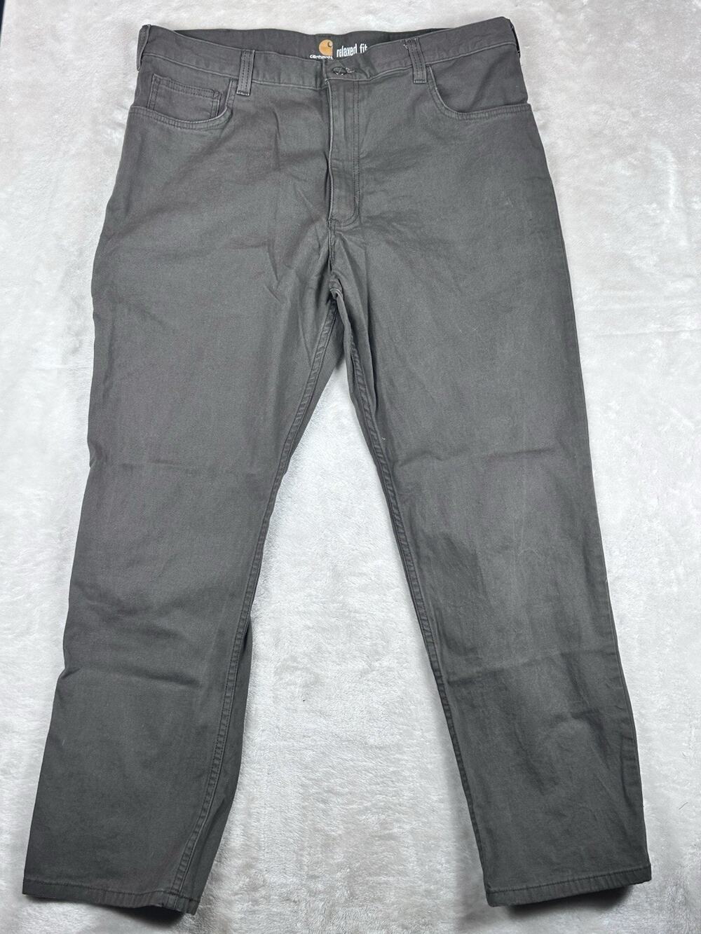 Carhartt Pants Men’s Sz 38x32 Brown 102517 909 Relaxed Fit Rugged Canvas Work